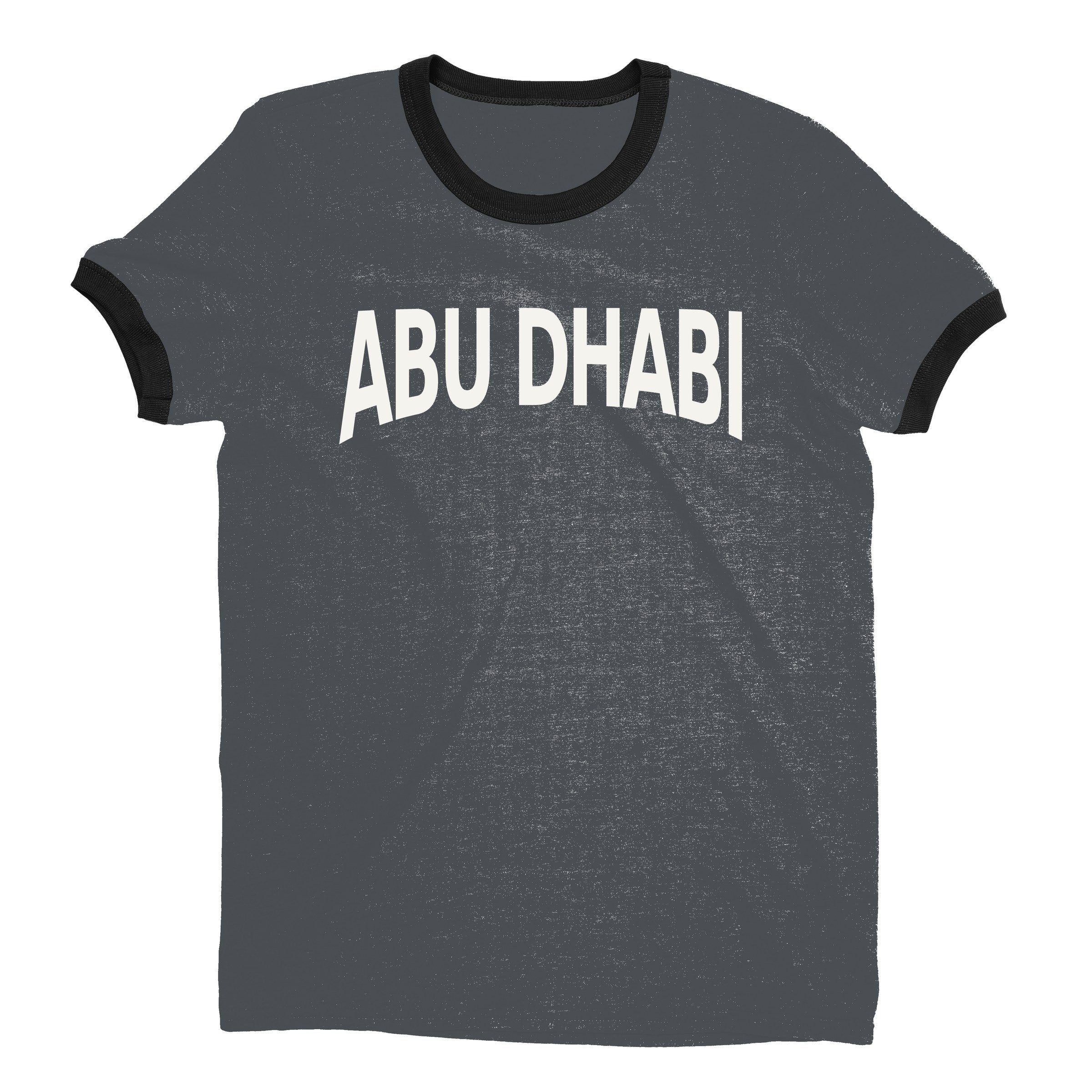 Abu Dhabi Ringer Tee — Dark Heather