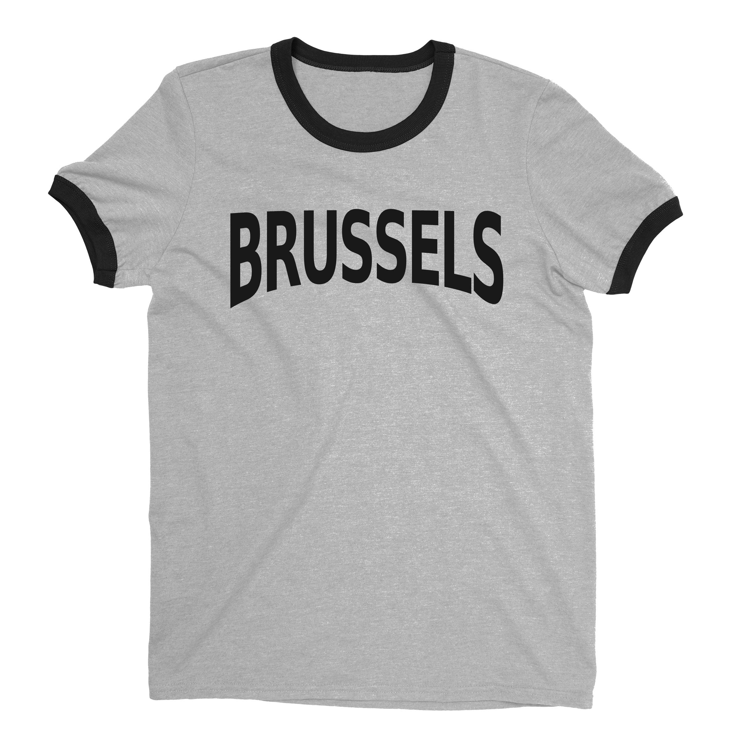Brussels Ringer Tee — Heather Gray