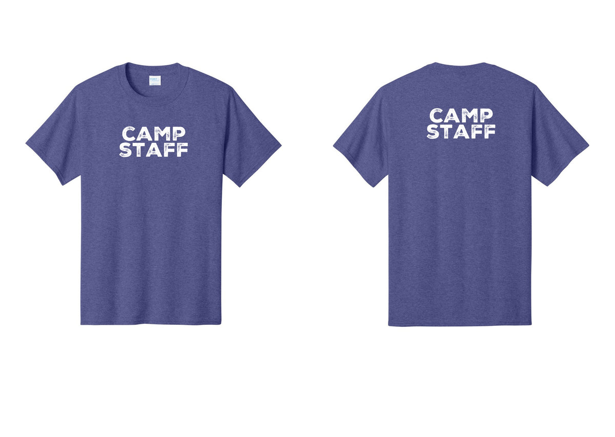 NYC Factory Camp Staff T-Shirt - Front + Back - Heather Purple