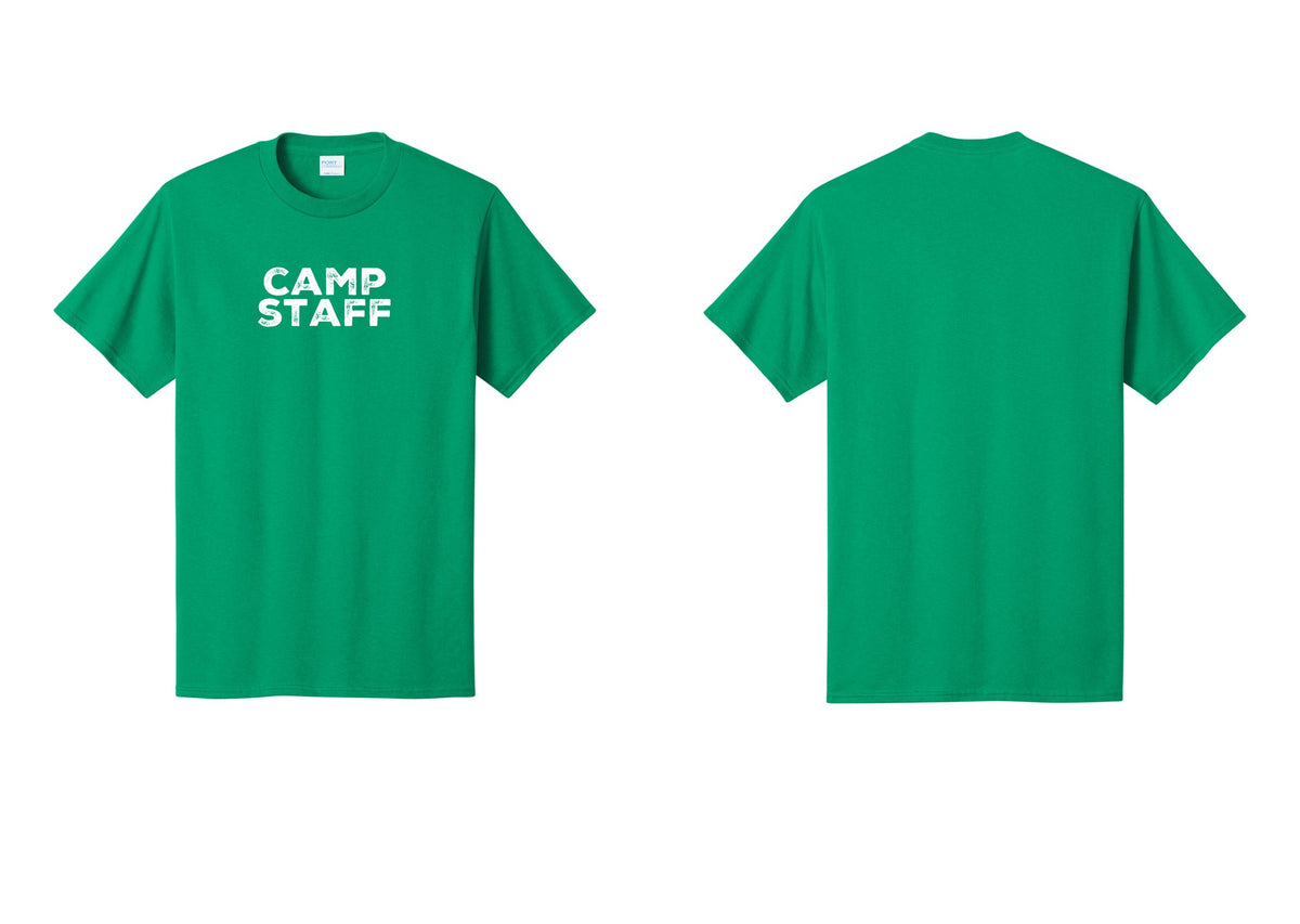 NYC Factory Unisex Camp Staff Charcoal T-Shirt - Front Only - Kelly
