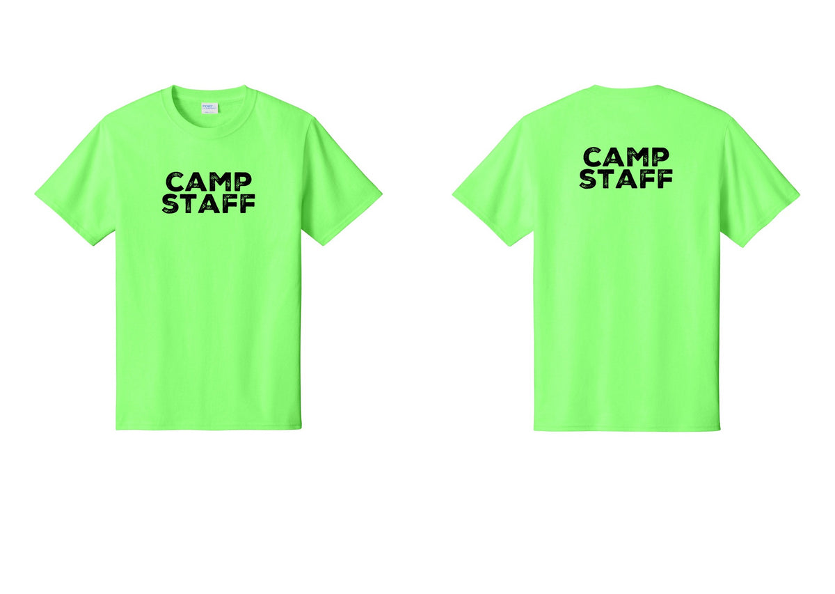 NYC Factory Camp Staff T-Shirt - Front + Back - Neon Green