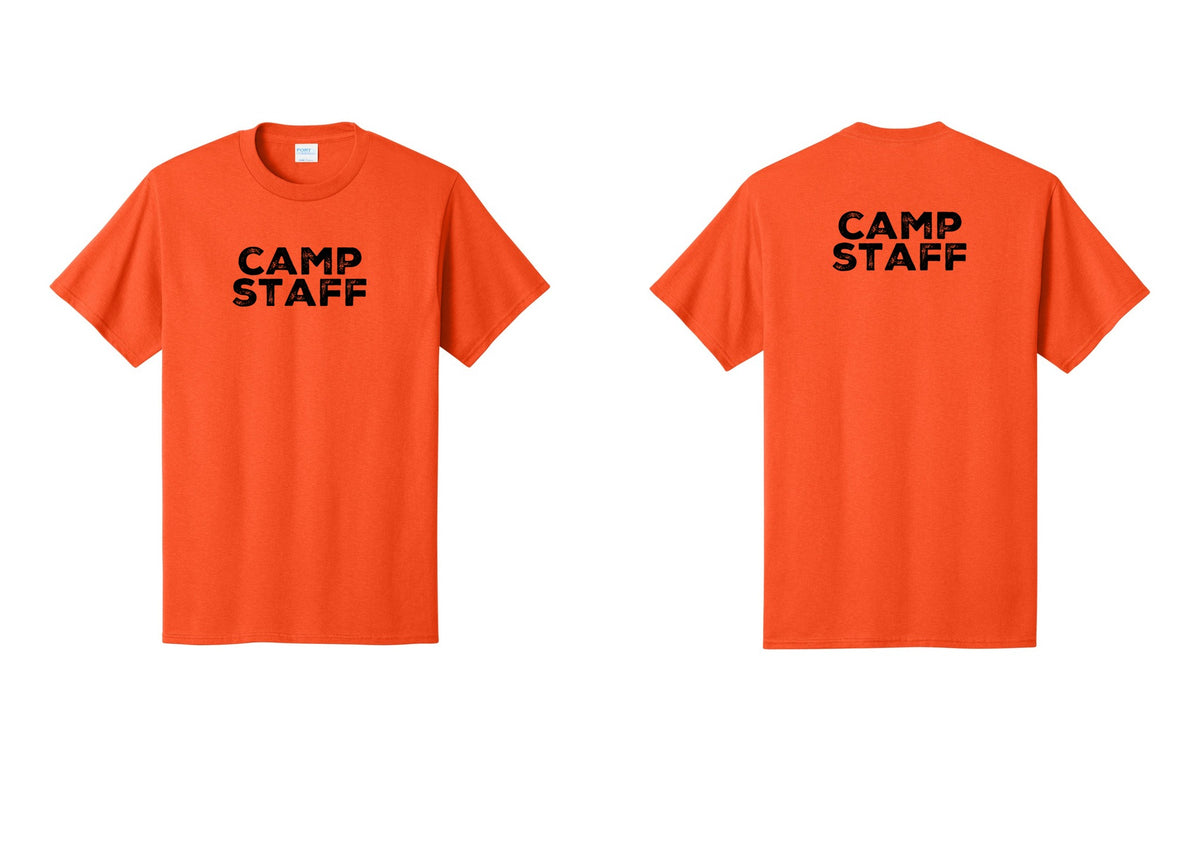 NYC Factory Camp Staff T-Shirt - Front + Back - Orange
