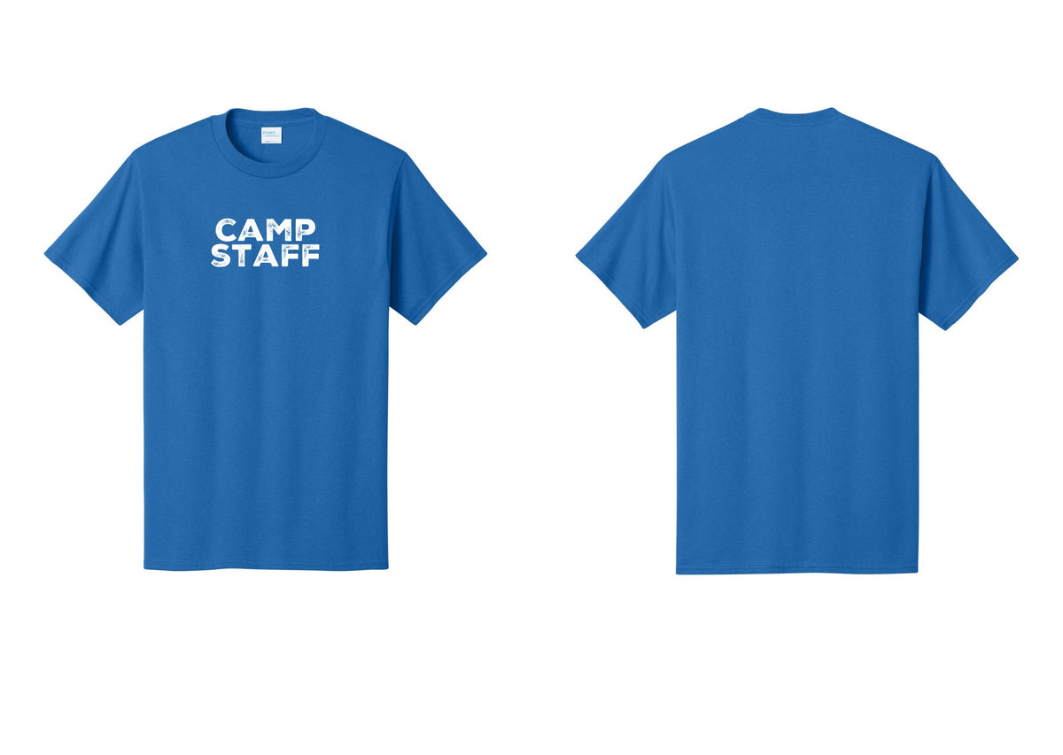 NYC Factory Unisex Camp Staff Charcoal T-Shirt - Front Only - Royal