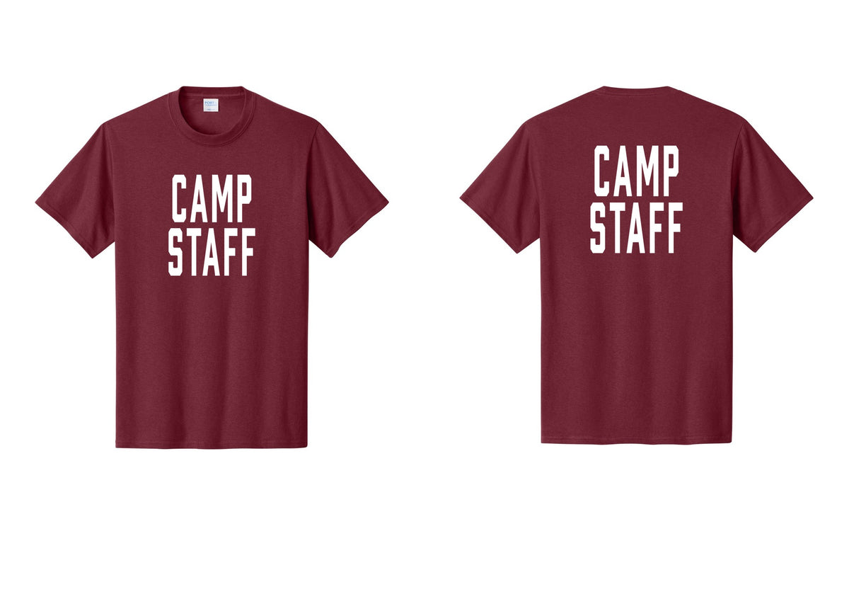 NYC Factory Unisex Camp Staff Classic T-Shirt - Front + Back - Cardinal