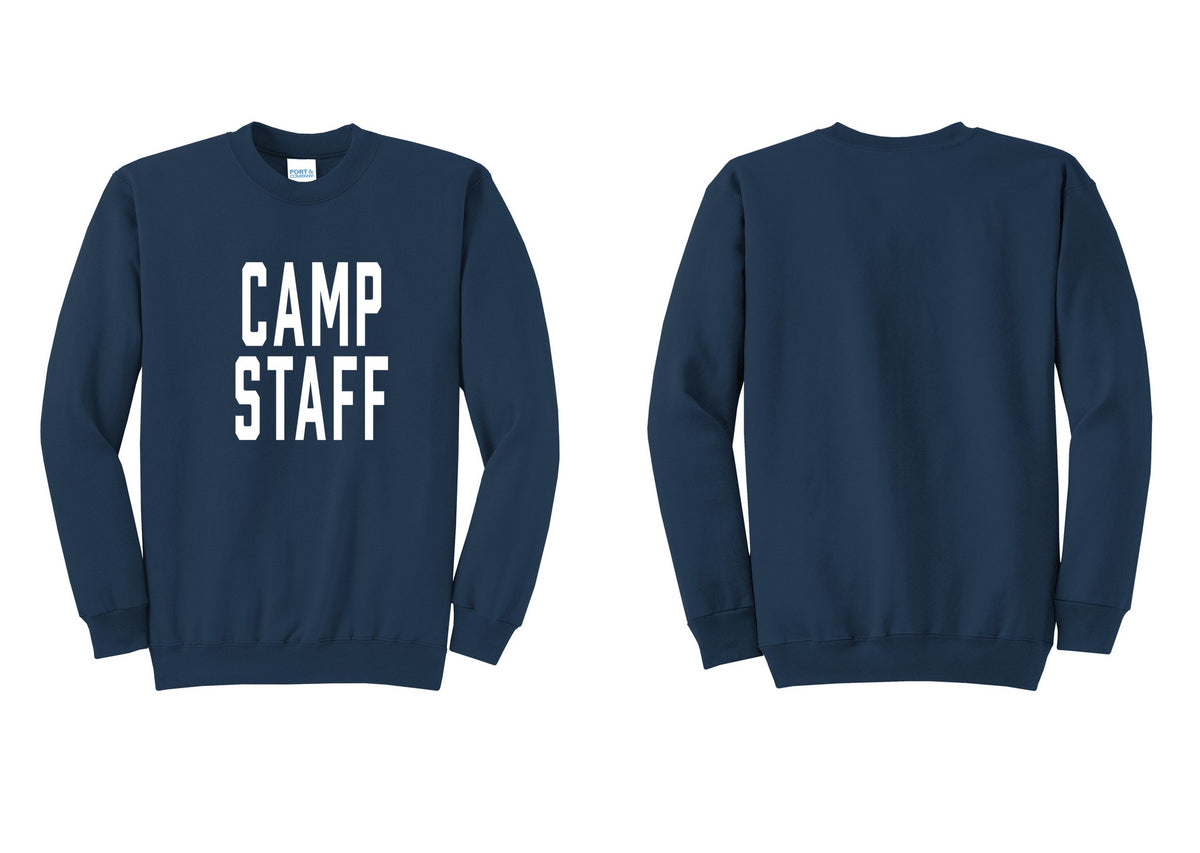 NYC Factory Camp Staff Cotton Fleece Crewneck Sweatshirt (Classic) - Front Only - Navy