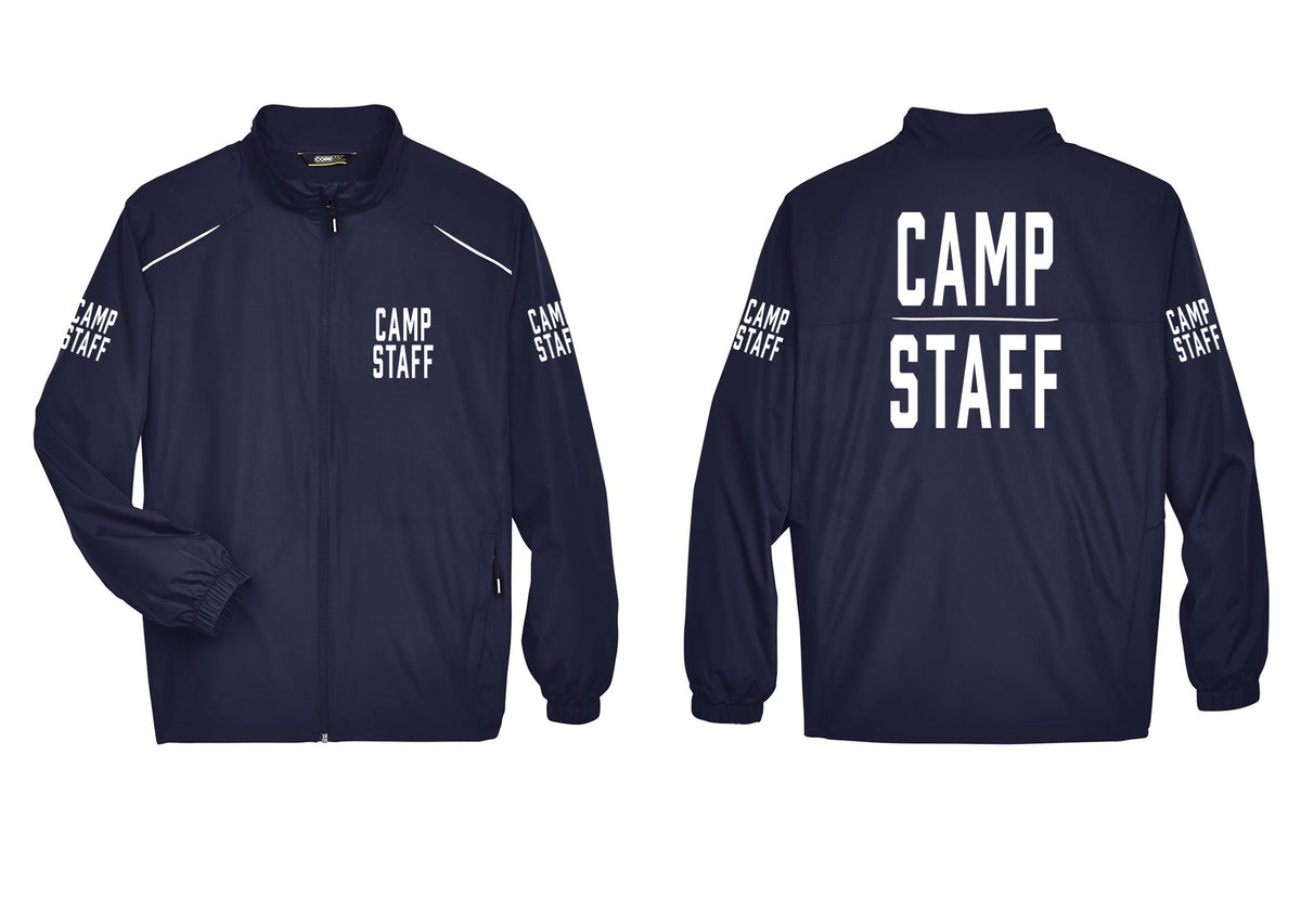 NYC Factory Camp Staff Reflective Lightweight Jacket (Classic) - Chest + Back + Camp Staff Sleeves - Classic Navy