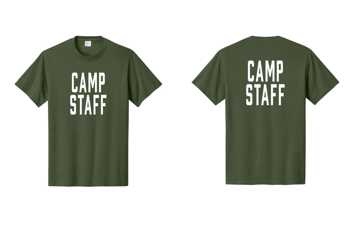 NYC Factory Unisex Camp Staff Classic T-Shirt - Front + Back - Olive