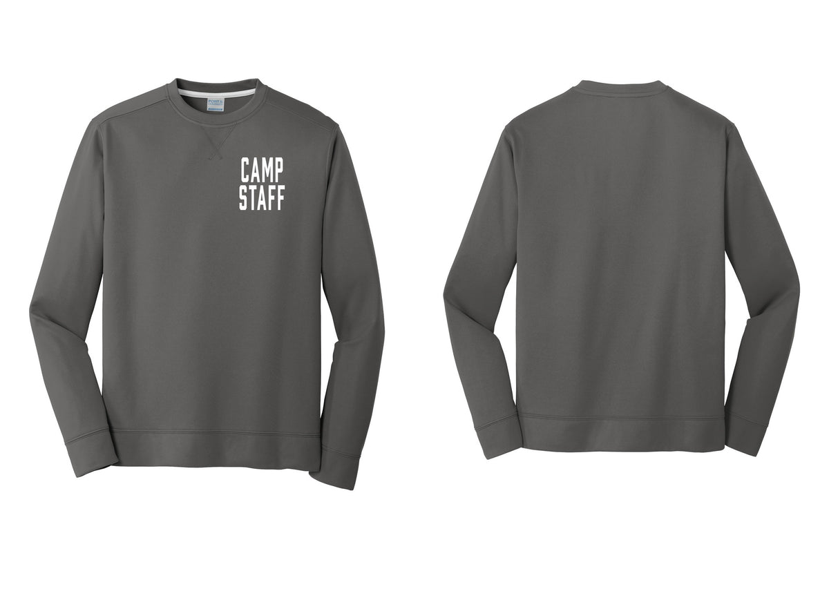 NYC Factory Camp Staff Performance Fleece Crewneck Sweatshirt (Classic) - Chest Only - Charcoal