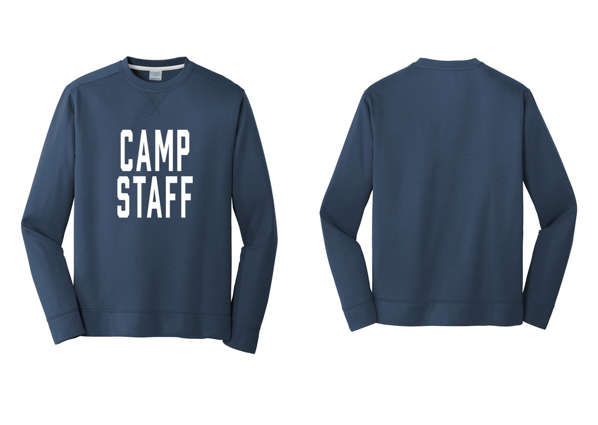 NYC Factory Camp Staff Performance Fleece Crewneck Sweatshirt (Classic) - Front Only - Navy