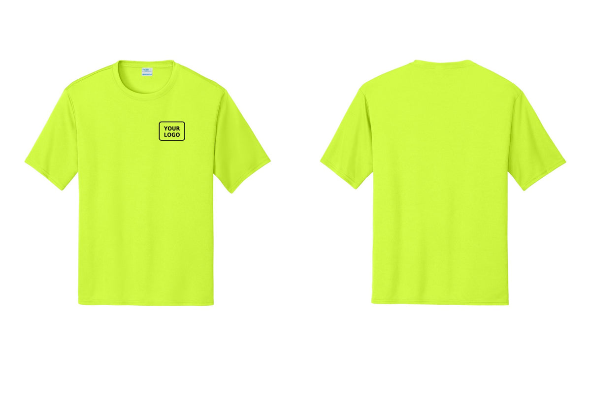 NYC Factory Custom Logo Camp Staff Performance T-Shirt (Classic) - Your Logo Only - Neon Yellow