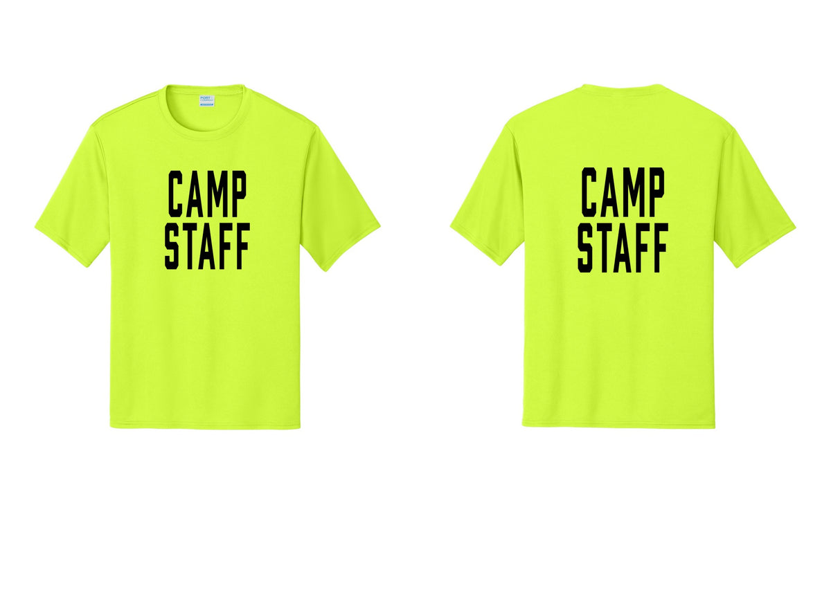 NYC Factory Camp Staff Performance T-Shirt (Classic) - Front + Back - Neon Yellow