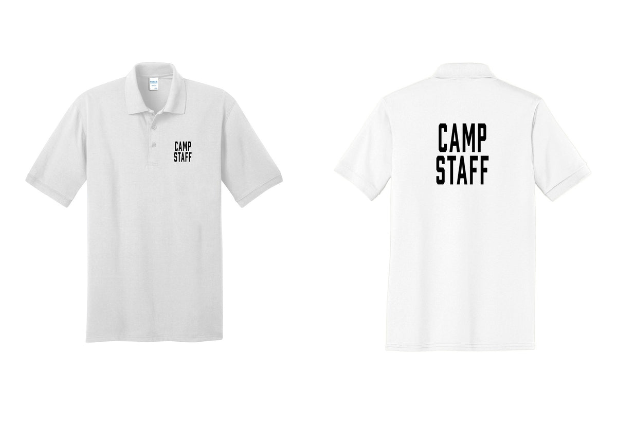 NYC Factory Camp Staff Polo Shirt (Classic) - Chest + Back - White
