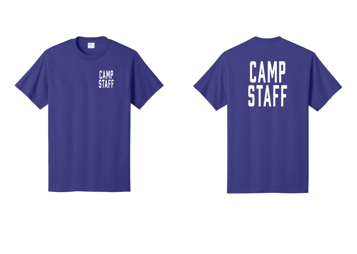 NYC Factory Unisex Camp Staff Classic T-Shirt - Chest + Back - Purple