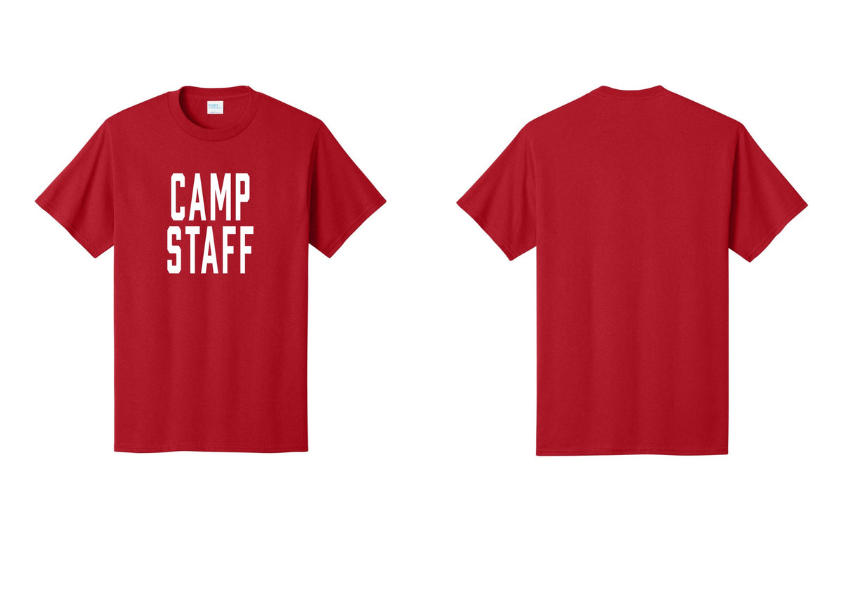 NYC Factory Unisex Camp Staff Classic T-Shirt - Front Only - Red