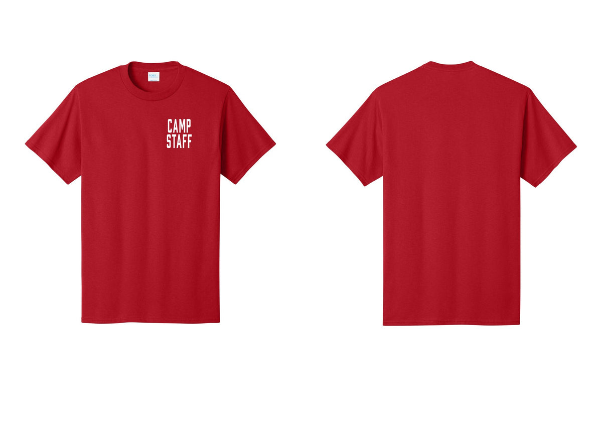 NYC Factory Unisex Camp Staff Classic T-Shirt - Chest Only - Red