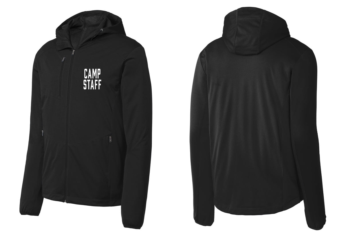 NYC Factory Camp Staff Soft Shell Hooded Jacket (Classic) - Chest Only - Deep Black