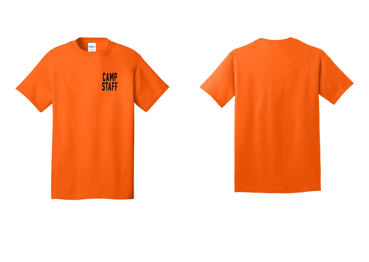 NYC Factory Unisex Camp Staff Classic T-Shirt - Chest Only - Safety Orange