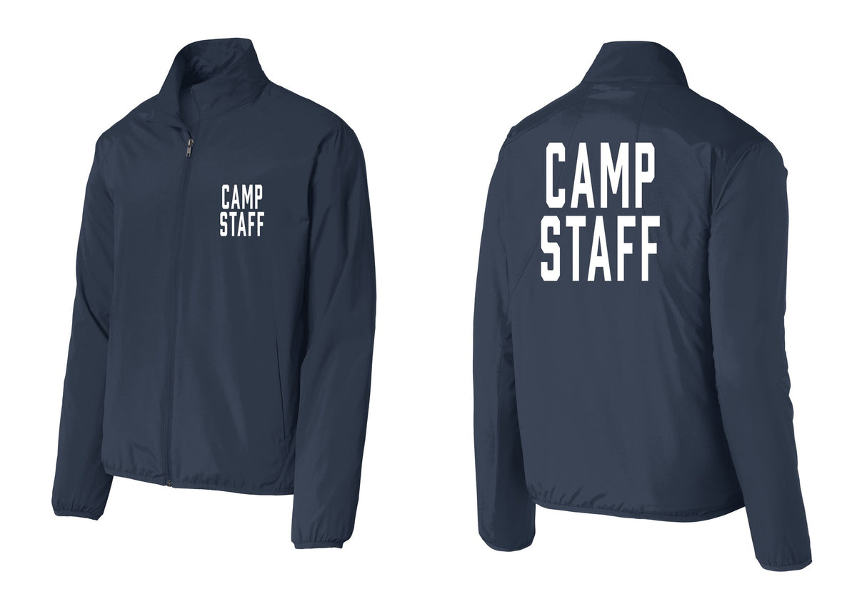 NYC Factory Camp Staff Windbreaker Full-Zip Jacket (Classic) - Chest + Back - Dress Blue Navy