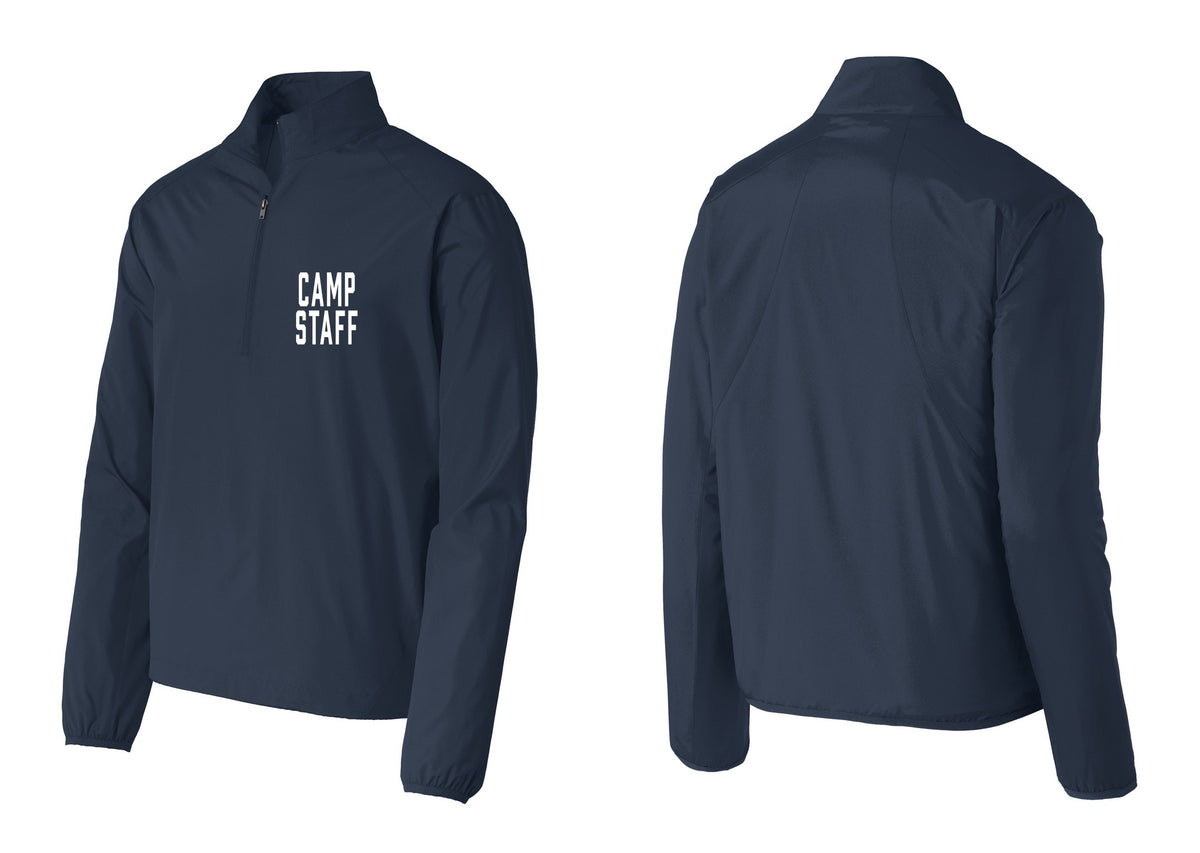 NYC Factory Camp Staff Windbreaker 1/2-Zip Pullover (Classic) - Chest Only - Dress Blue Navy