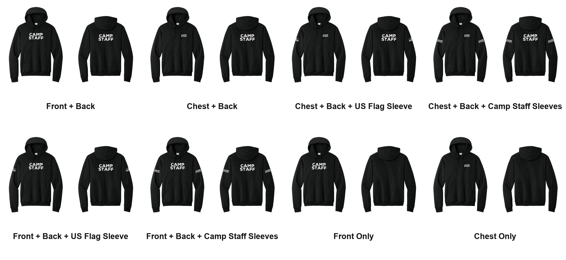 CAMP STAFF print layouts