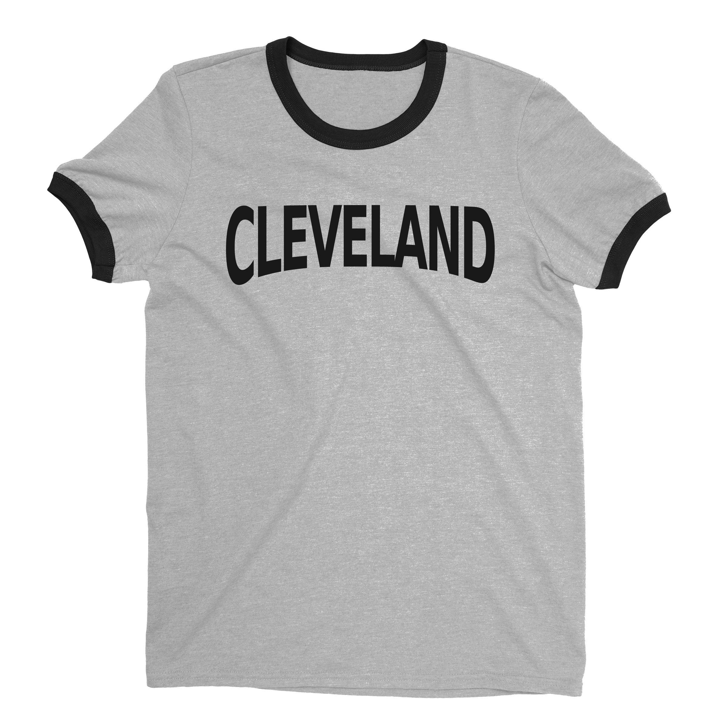 Cleveland Ringer Tee — Heather Gray