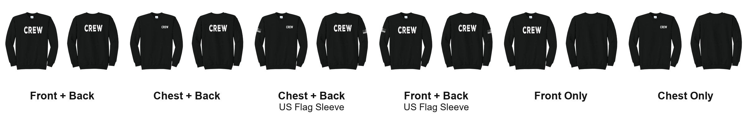 CREW print layouts