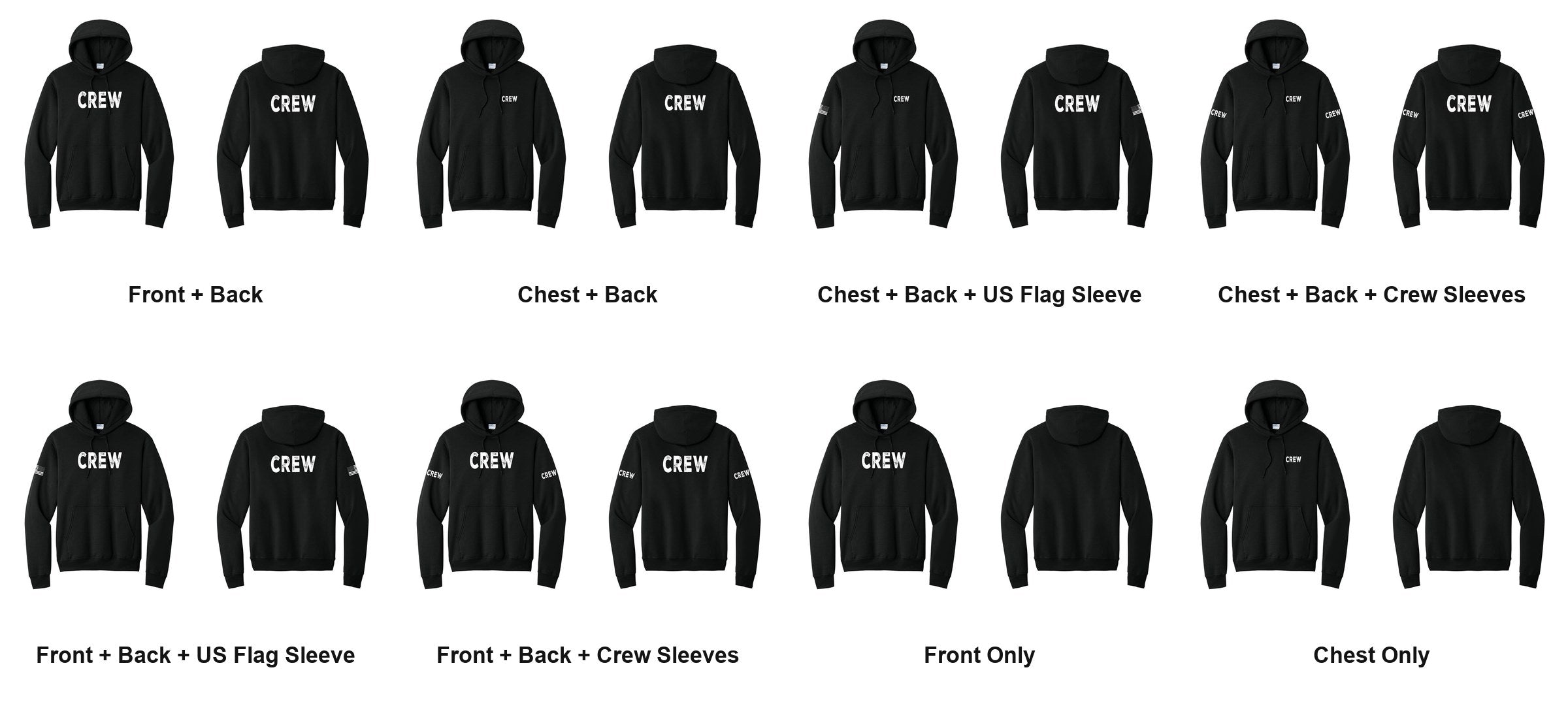 CREW print layouts