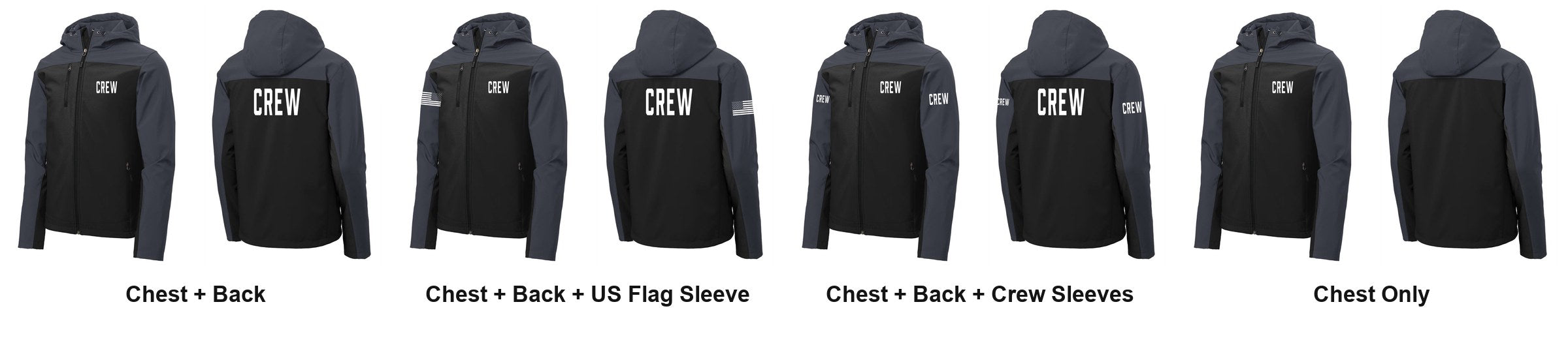 CREW t-shirt print layouts