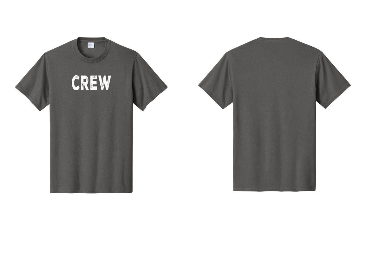 NYC Factory Crew T-Shirt for Event Staff & Production Teams (Rustic) - Front Only - Charcoal