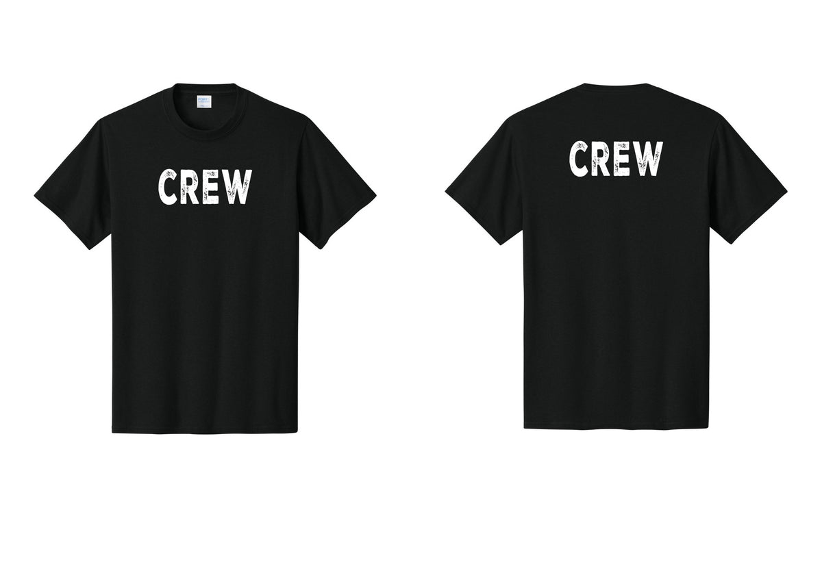 NYC Factory Crew T-Shirt, Rustic Lettering - Front + Back - Black