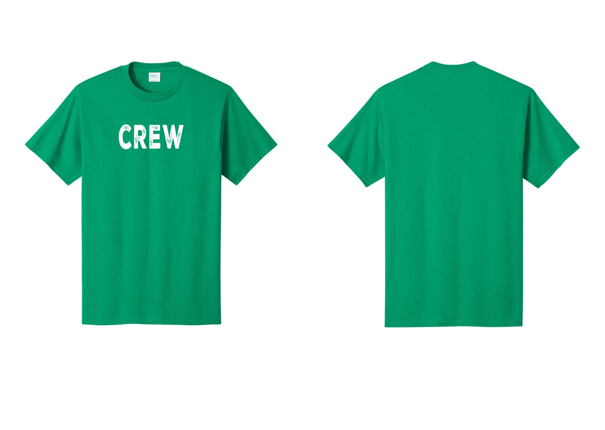 NYC Factory Crew T-Shirt for Event Staff & Production Teams (Rustic) - Front Only - Kelly