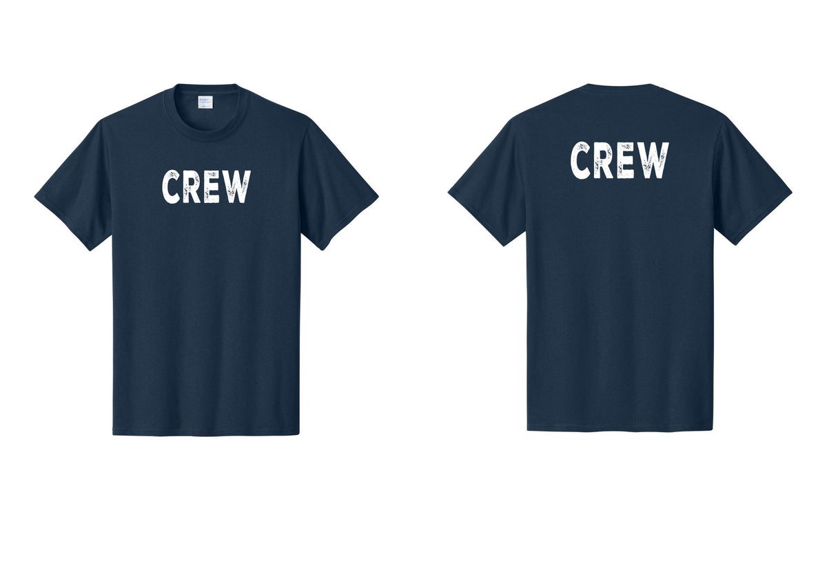 NYC Factory Crew T-Shirt for Event Staff & Production Teams (Rustic) - Front + Back - Navy
