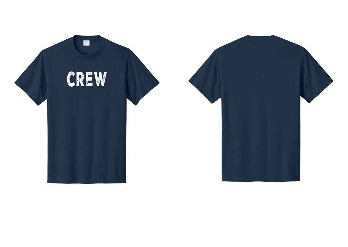 NYC Factory Crew T-Shirt, Rustic Lettering - Front Only - Navy
