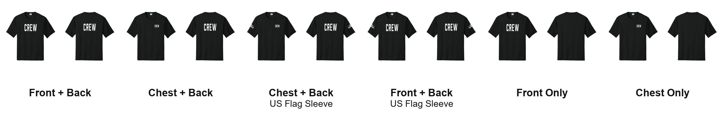 CREW print layouts