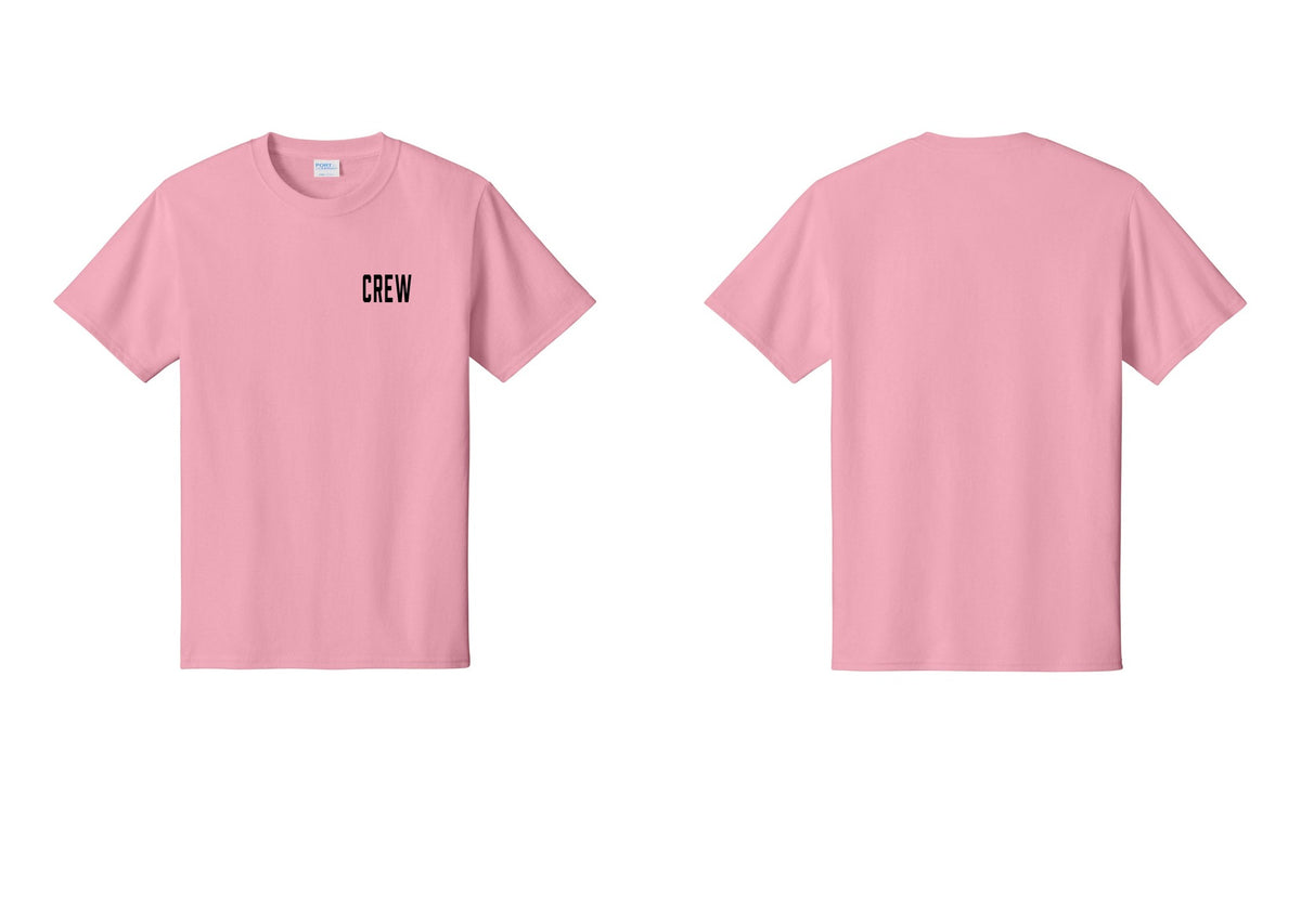 NYC Factory Crew T-Shirt, Condensed Lettering - Chest Only - Candy Pink