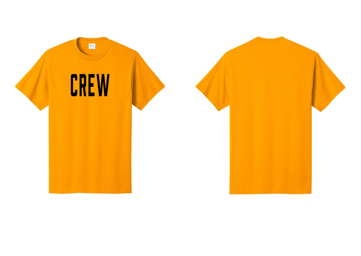 NYC Factory Crew T-Shirt for Event Staff & Production Teams (Classic) - Front Only - Gold