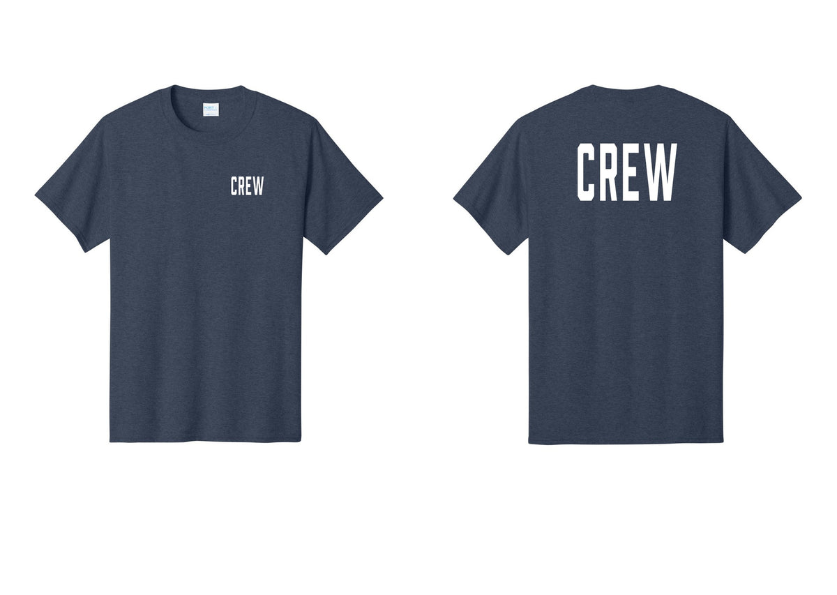 NYC Factory Crew T-Shirt for Event Staff & Production Teams (Classic) - Chest + Back - Heather Navy