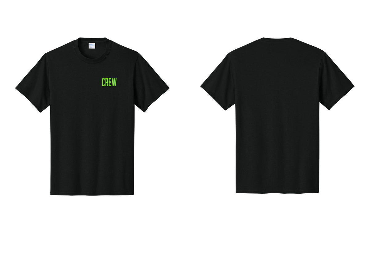 NYC Factory Crew T-Shirt for Event Staff & Production Teams (Classic) - Chest Only - Black / Neon
