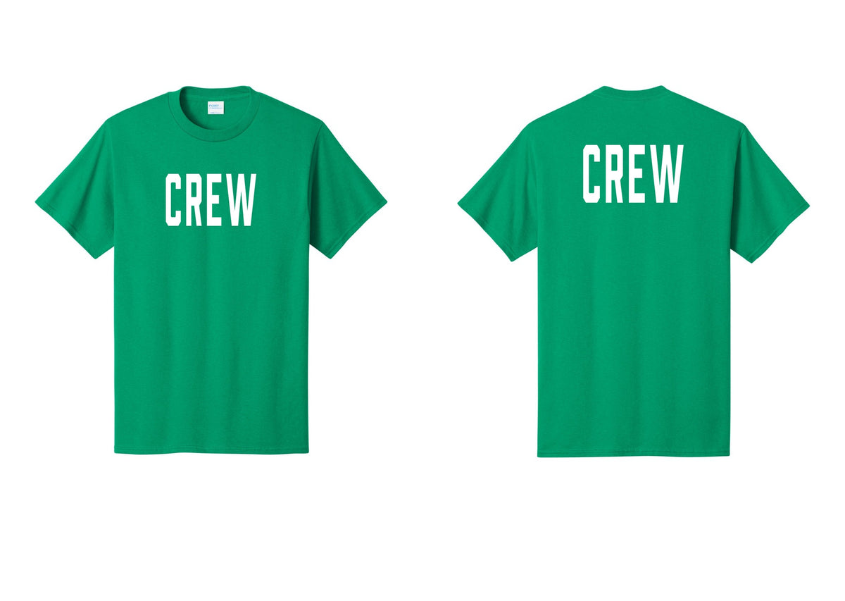 NYC Factory Crew T-Shirt for Event Staff & Production Teams (Classic) - Front + Back - Kelly