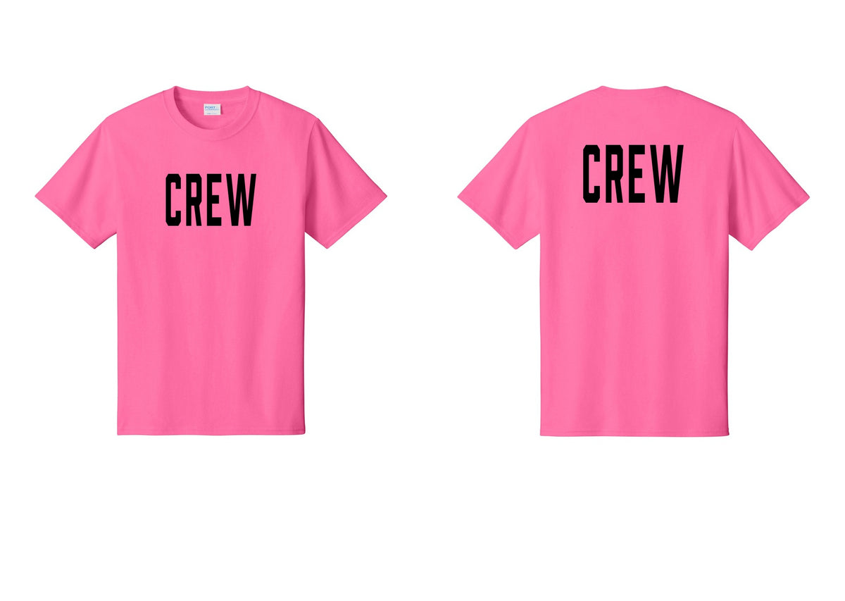 NYC Factory Crew T-Shirt for Event Staff & Production Teams (Classic) - Front + Back - Neon Pink