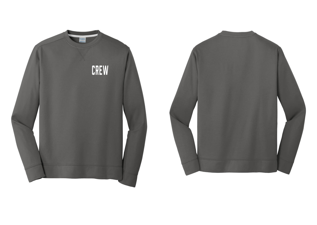 NYC Factory Crew Performance Fleece Crewneck Sweatshirt for Event Staff & Production Teams (Classic) - Chest Only - Charcoal