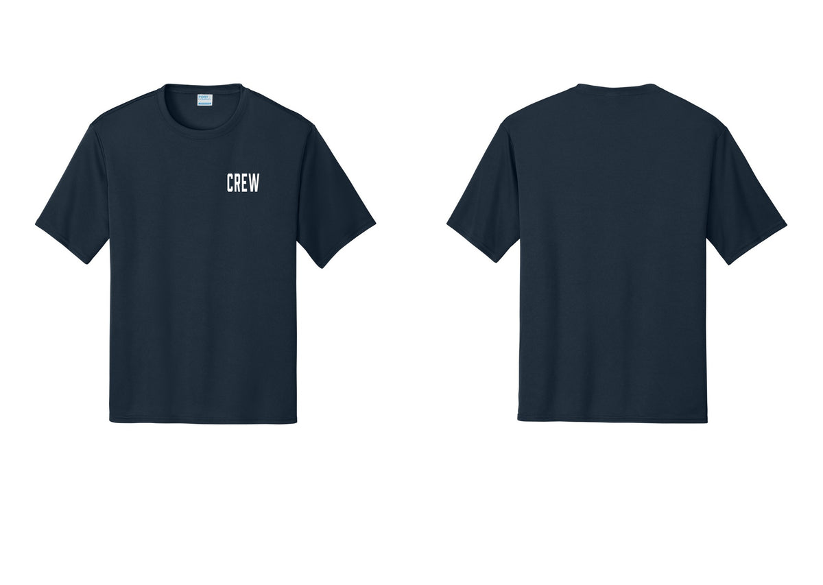 NYC Factory Crew Performance T-Shirt for Event Staff & Production Teams (Classic) - Chest Only - Navy