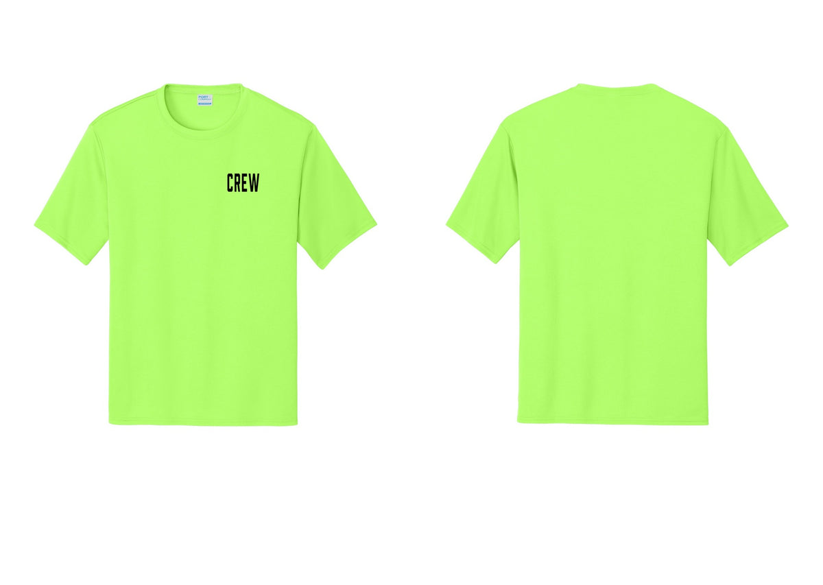 NYC Factory Crew Performance T-Shirt for Event Staff & Production Teams (Classic) - Chest Only - Neon Green