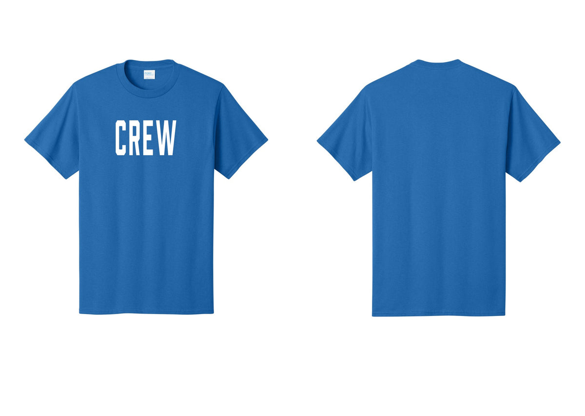 NYC Factory Crew T-Shirt, Condensed Lettering - Front Only - Royal