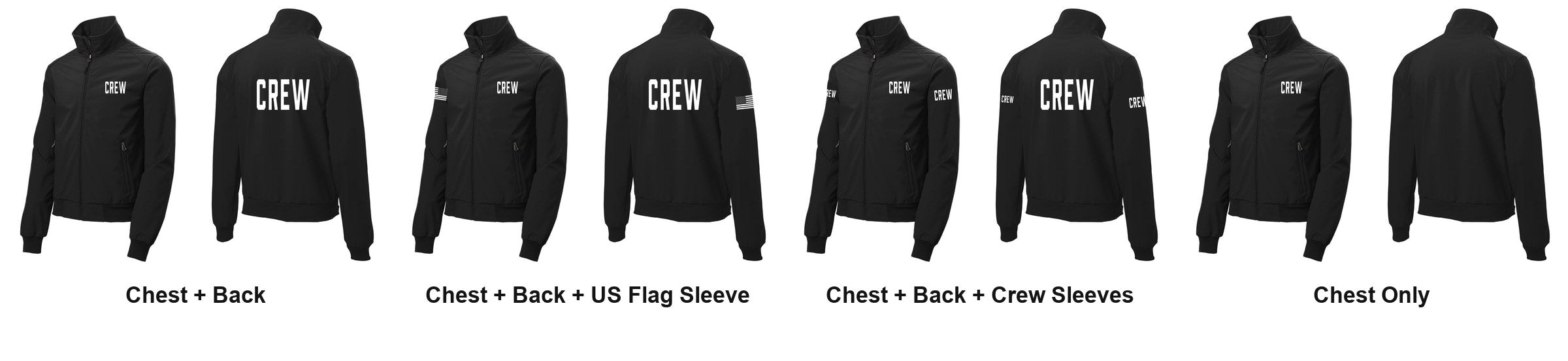CREW t-shirt print layouts