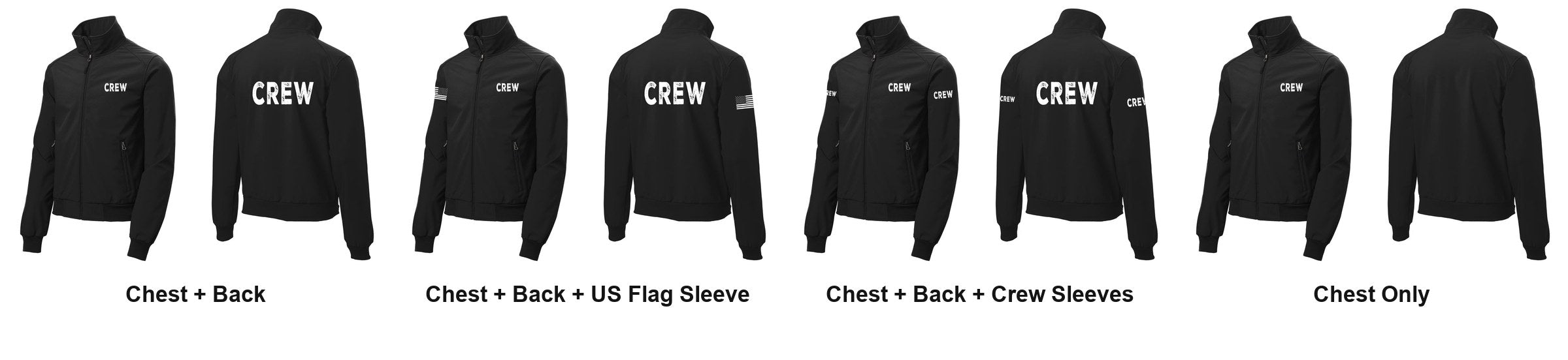 CREW t-shirt print layouts