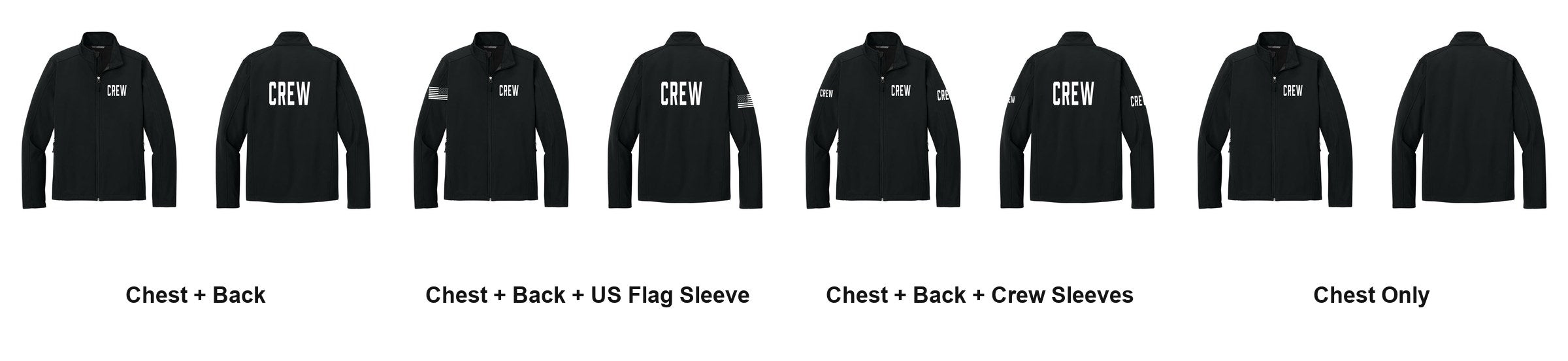 CREW t-shirt print layouts