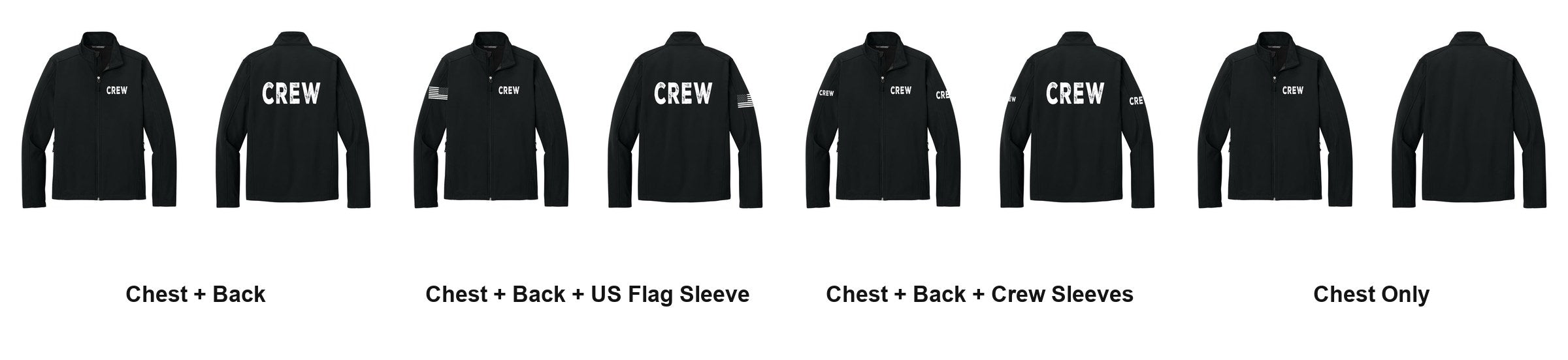 CREW t-shirt print layouts