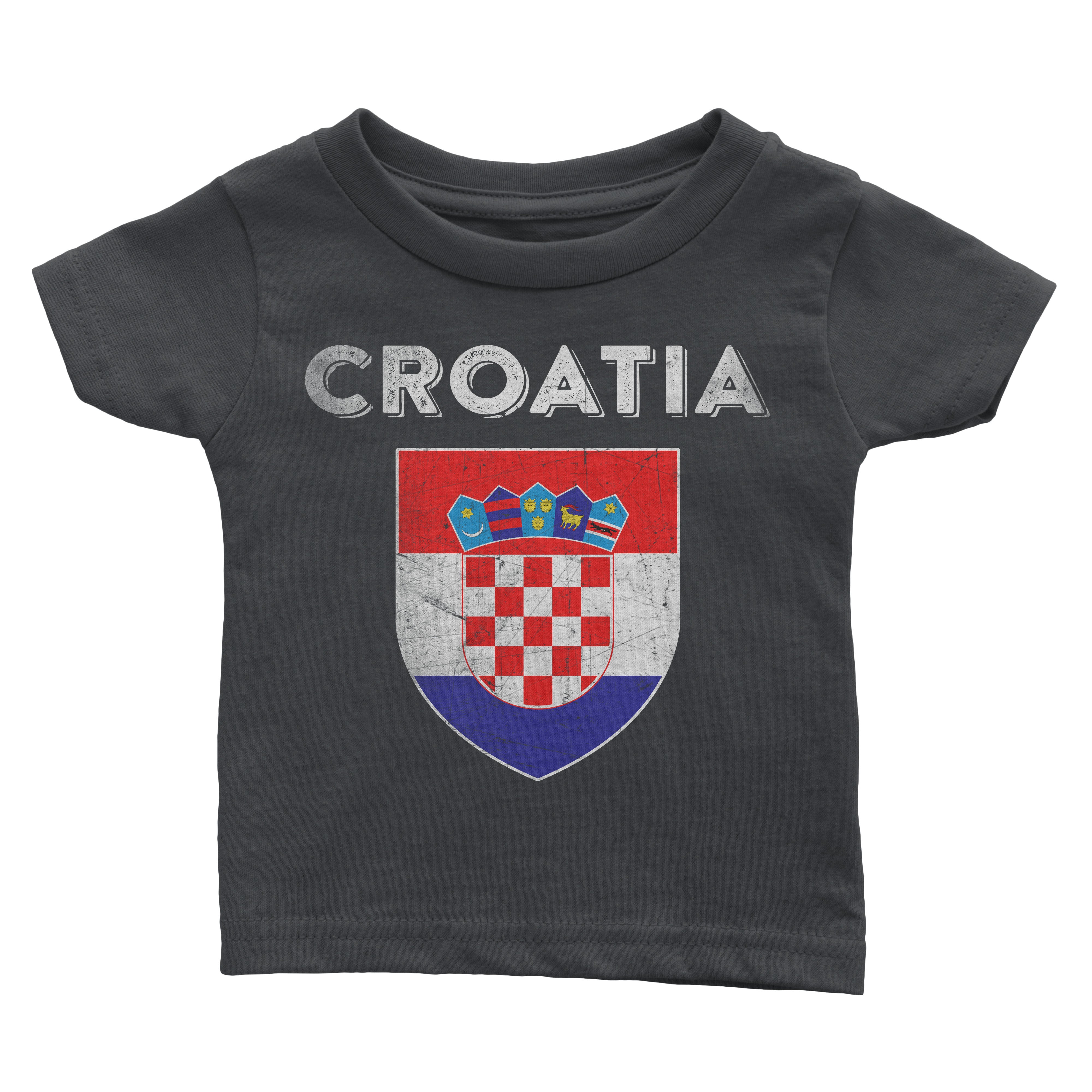 Croatia Flag Tee T-Shirt Kids Distressed Retro II Shirt - NYC Factory