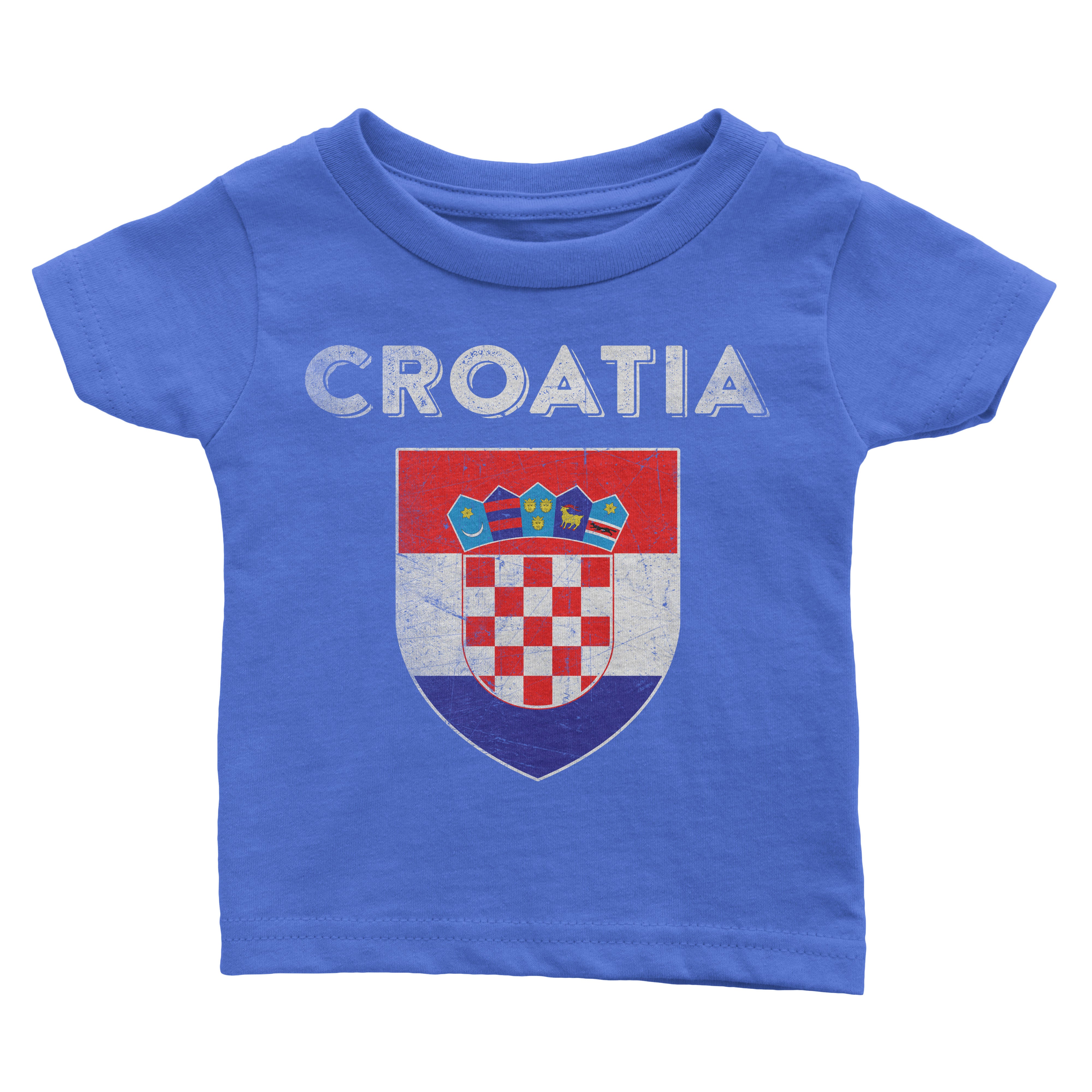 Croatia Flag Tee T-Shirt Kids Distressed Retro II Shirt - NYC Factory
